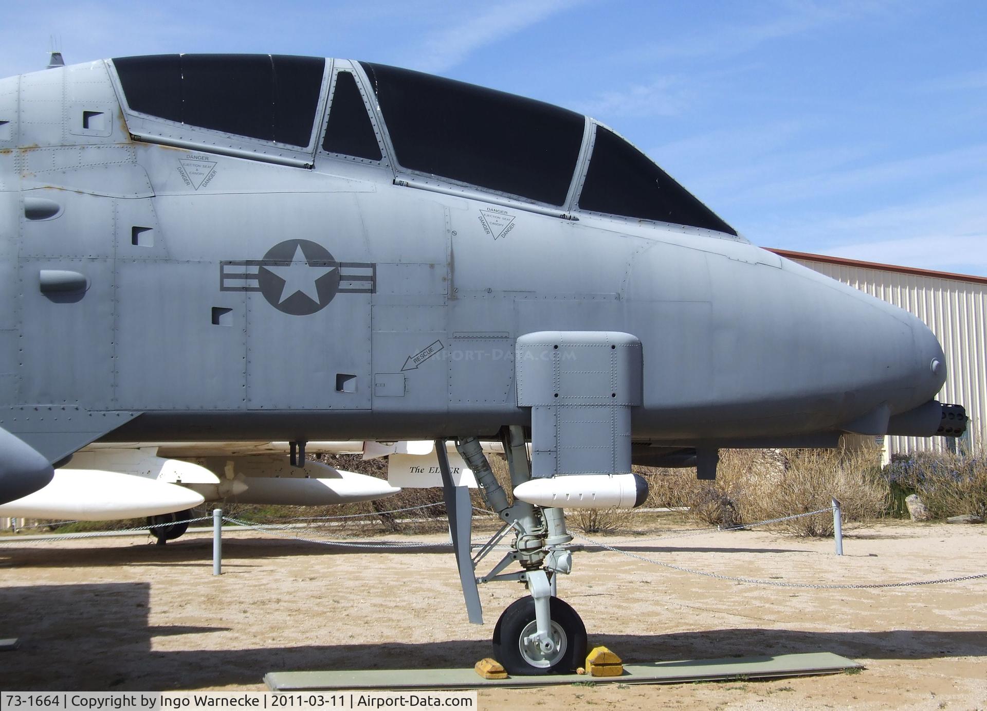 73-1664, Fairchild YA-10B Thunderbolt C/N A10-0001, Fairchild YA-10B at the Air Force Flight Test Center Museum, Edwards AFB CA