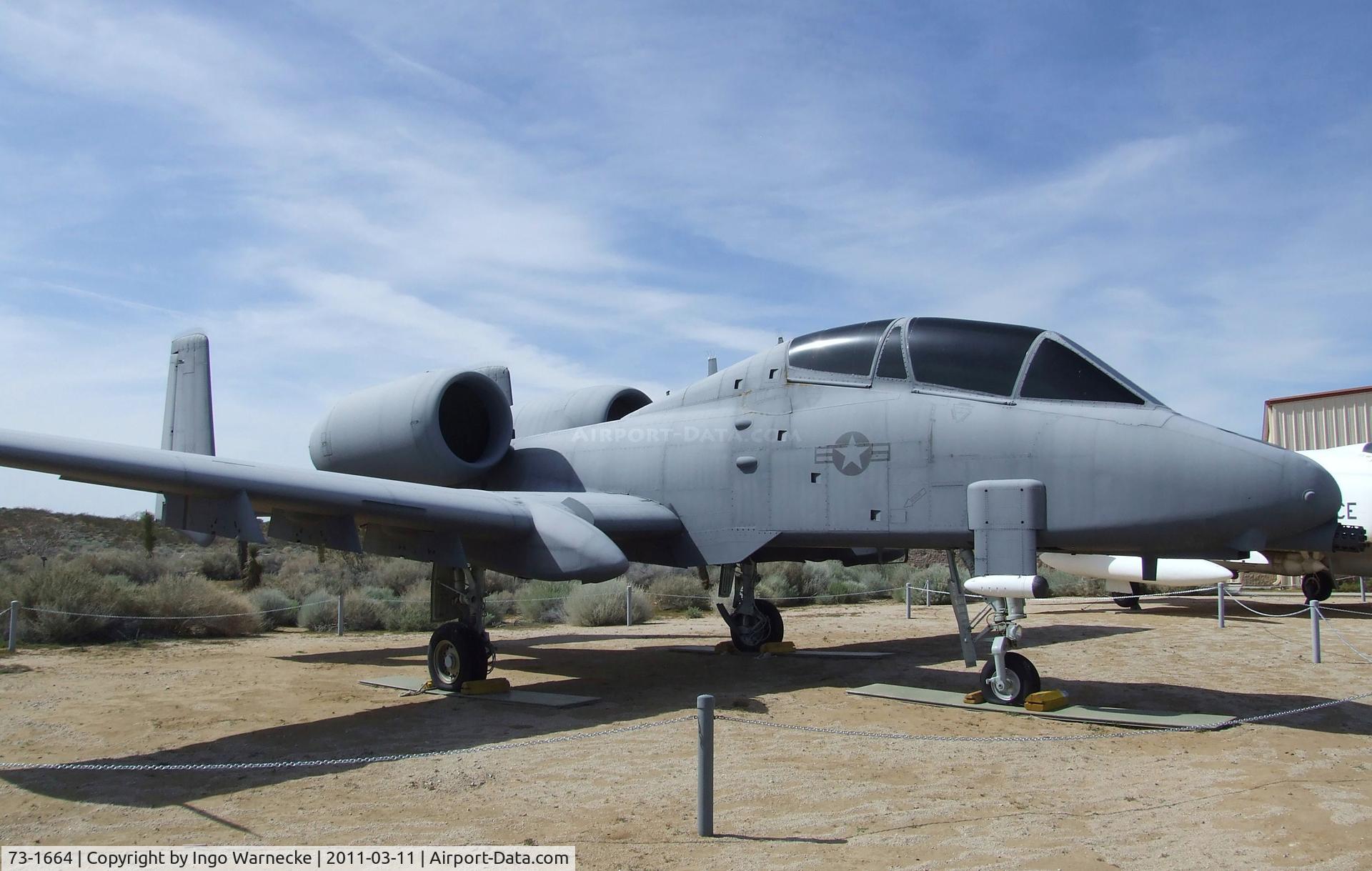 73-1664, Fairchild YA-10B Thunderbolt C/N A10-0001, Fairchild YA-10B at the Air Force Flight Test Center Museum, Edwards AFB CA