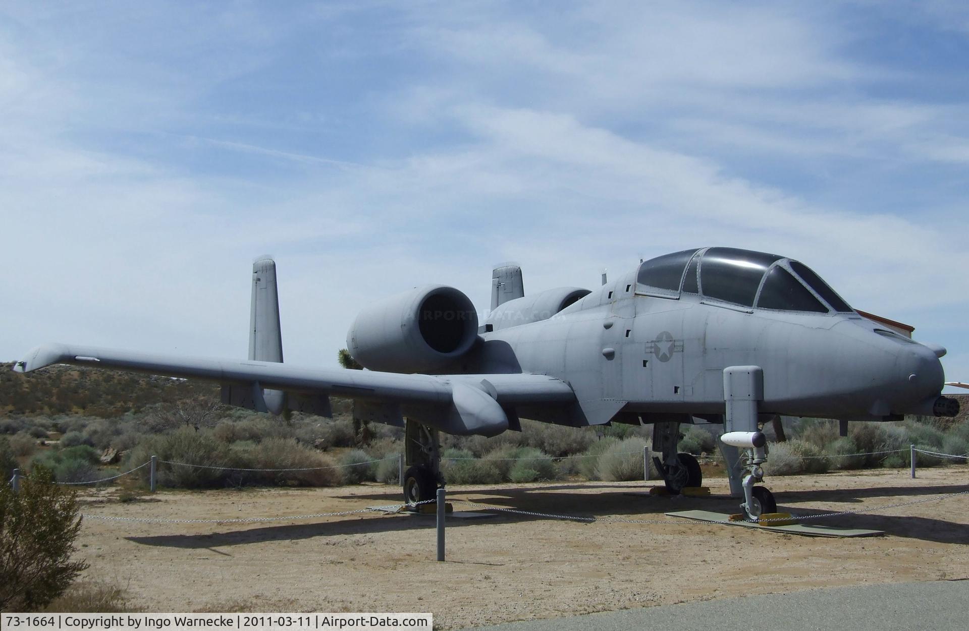 73-1664, Fairchild YA-10B Thunderbolt C/N A10-0001, Fairchild YA-10B at the Air Force Flight Test Center Museum, Edwards AFB CA
