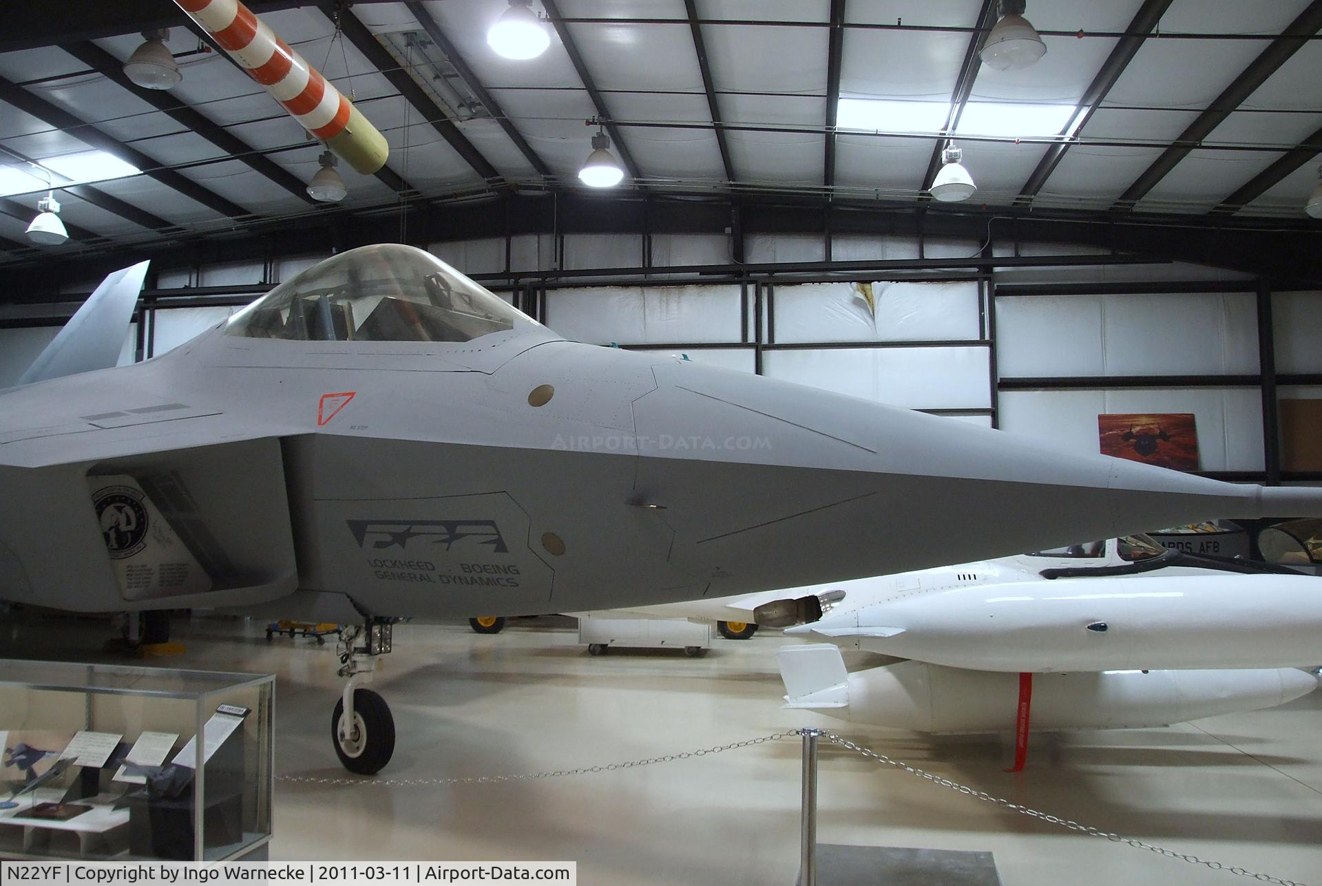 N22YF, 1990 Lockheed YF-22A C/N 3997, Lockheed YF-22A at the Air Force Flight Test Center Museum, Edwards AFB CA