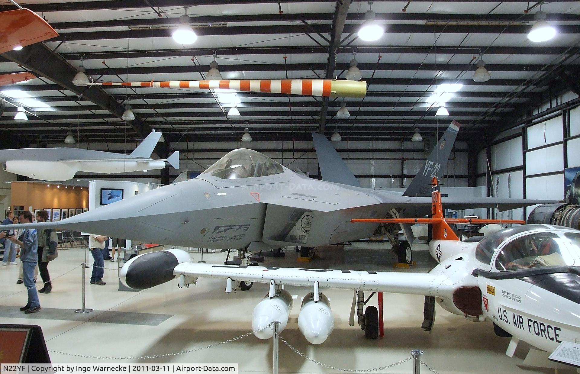 N22YF, 1990 Lockheed YF-22A C/N 3997, Lockheed YF-22A at the Air Force Flight Test Center Museum, Edwards AFB CA