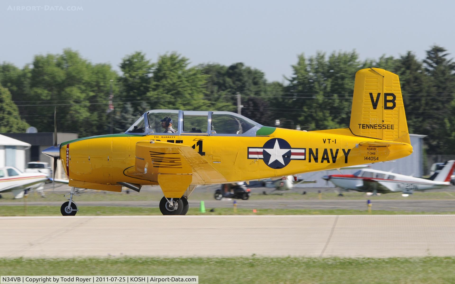 N34VB, Beech T-34A Mentor (45) Mentor C/N BG-361, AIRVENTURE 2011