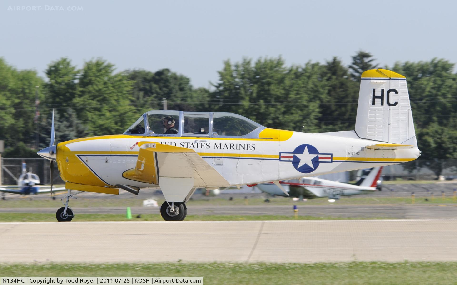N134HC, 1958 Beech T-34A (A45) Mentor Mentor C/N CG-207, AIRVENTURE 2011