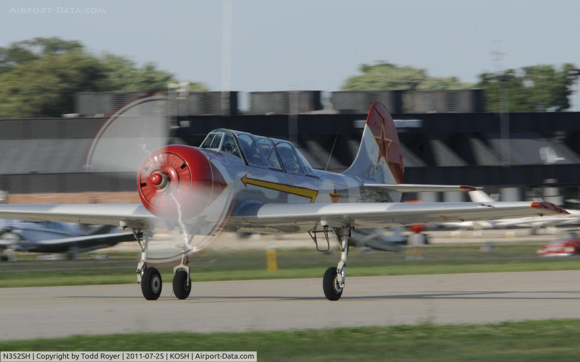 N352SH, 1985 Yakovlev (Aerostar) Yak-52 C/N 855704, AIRVENTURE 2011