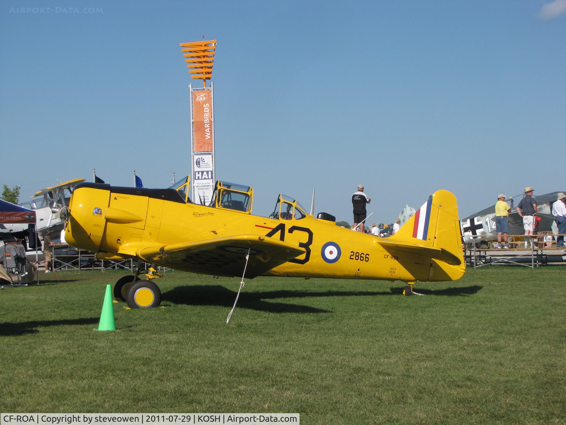 CF-ROA, 1952 Canadian Car & Foundry T-6 Harvard Mk.4 C/N CCF4-242, on display @ KOSH EAA2011
