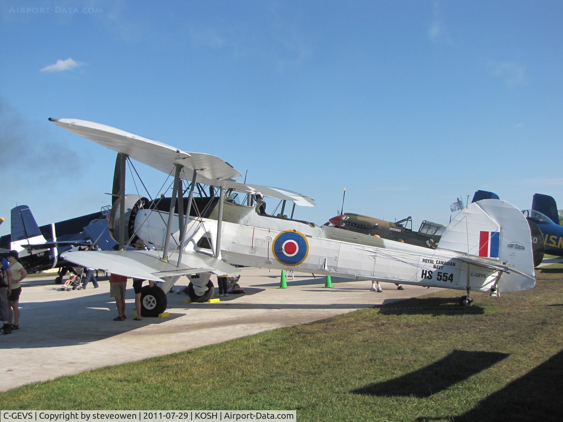 C-GEVS, 1942 Fairey Swordfish Mk.II C/N F/B3S/207/A, on display EAA 2011 @ KOSH