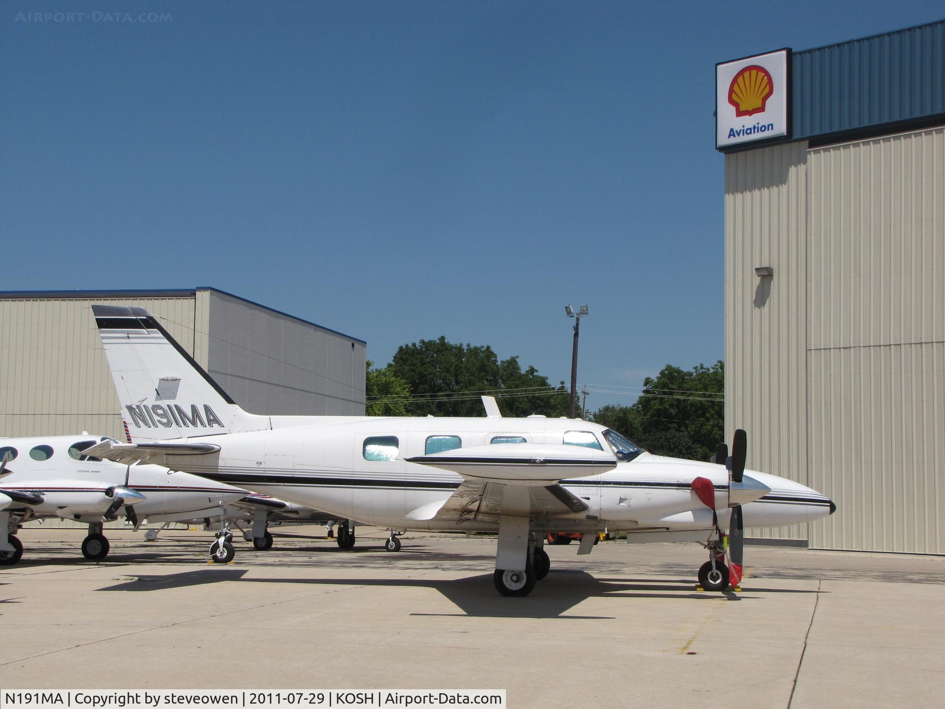 N191MA, Piper PA-31T1 Cheyenne 1 C/N 31T-8104019, Orion FBO ramp during EAA2011