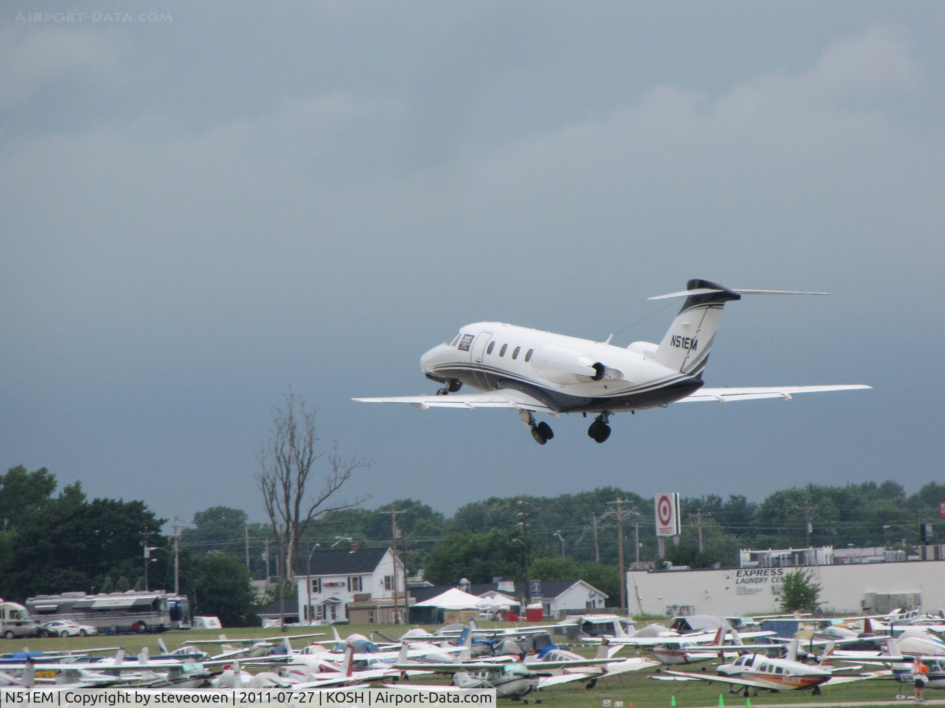N51EM, 1984 Cessna 650 Citation III C/N 650-0030, Departing Rwy 27 @ EAA2011