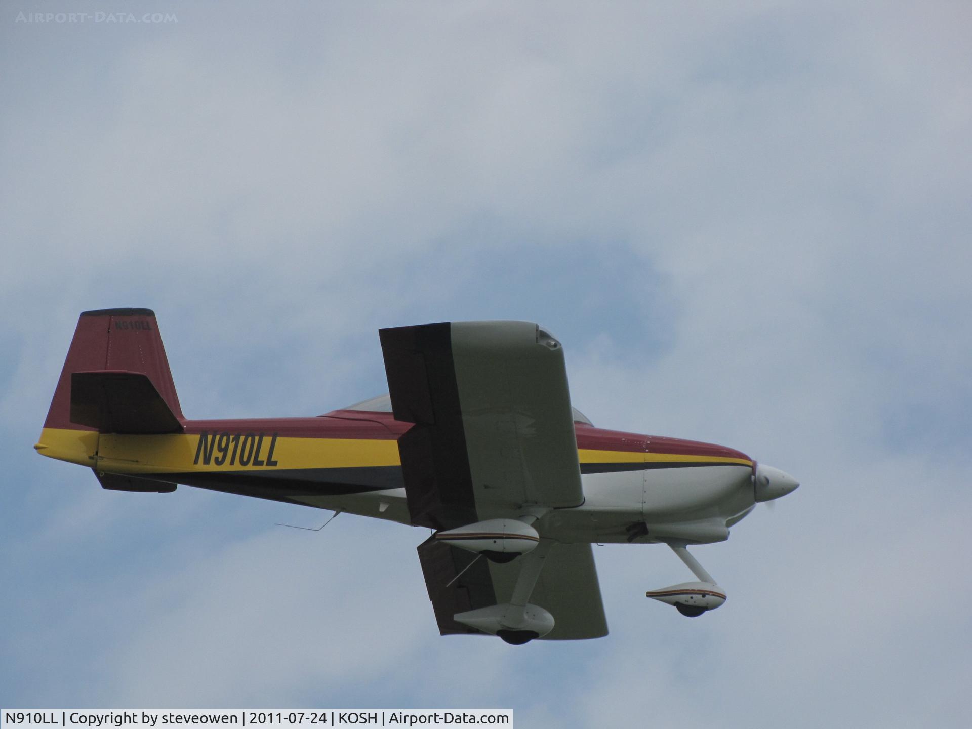 N910LL, Vans RV-8A C/N 80910, landing @KOSH EAA2011