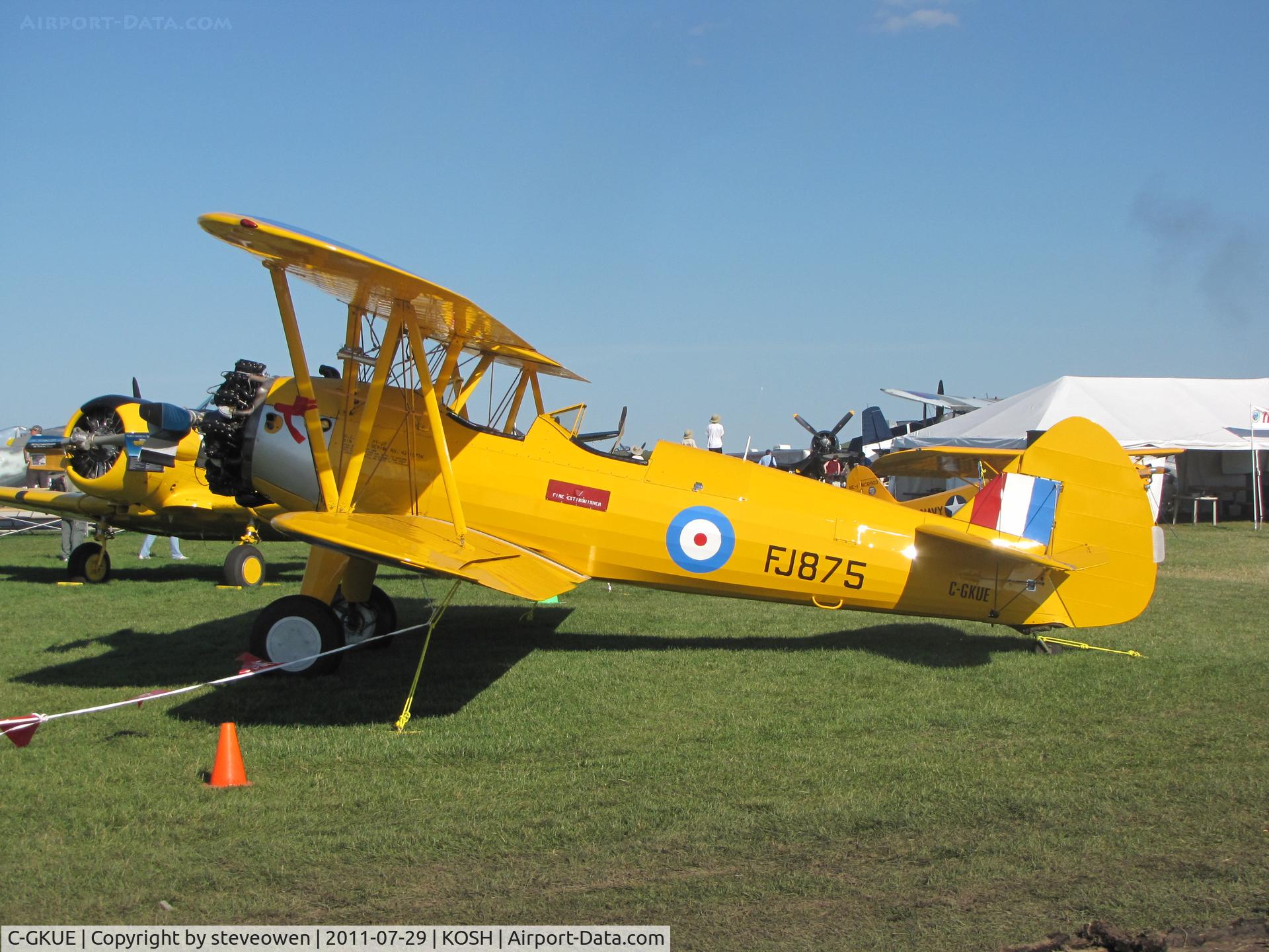 C-GKUE, 1942 Boeing B75N1 C/N 75-3925, on display EAA2011