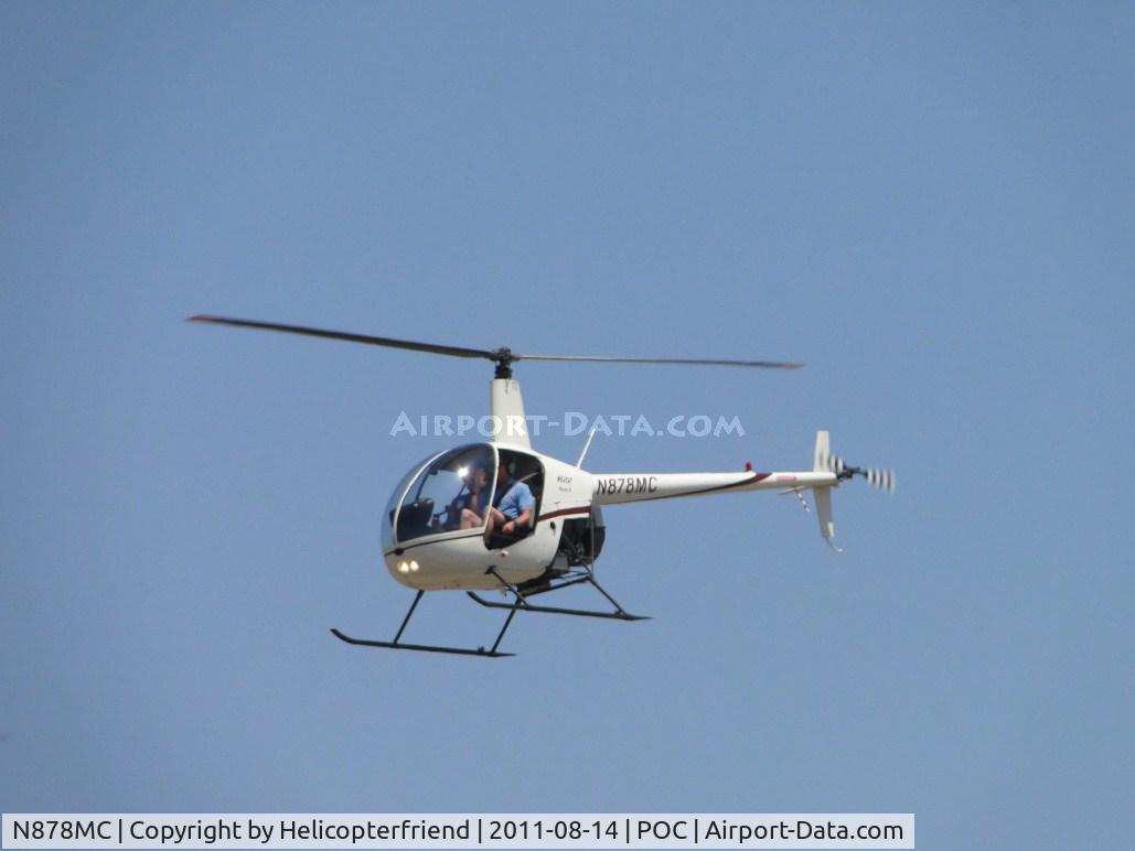 N878MC, 2005 Robinson R22 Beta C/N 3782, On final down runway 26L heading to west side helipads