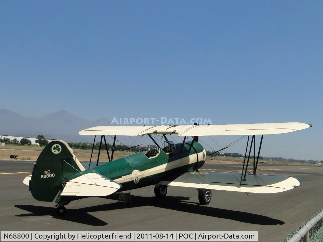 N68800, 1941 Boeing B75N1 C/N 75-1694, Parked in front of Norm's Cafe displayed for people eating