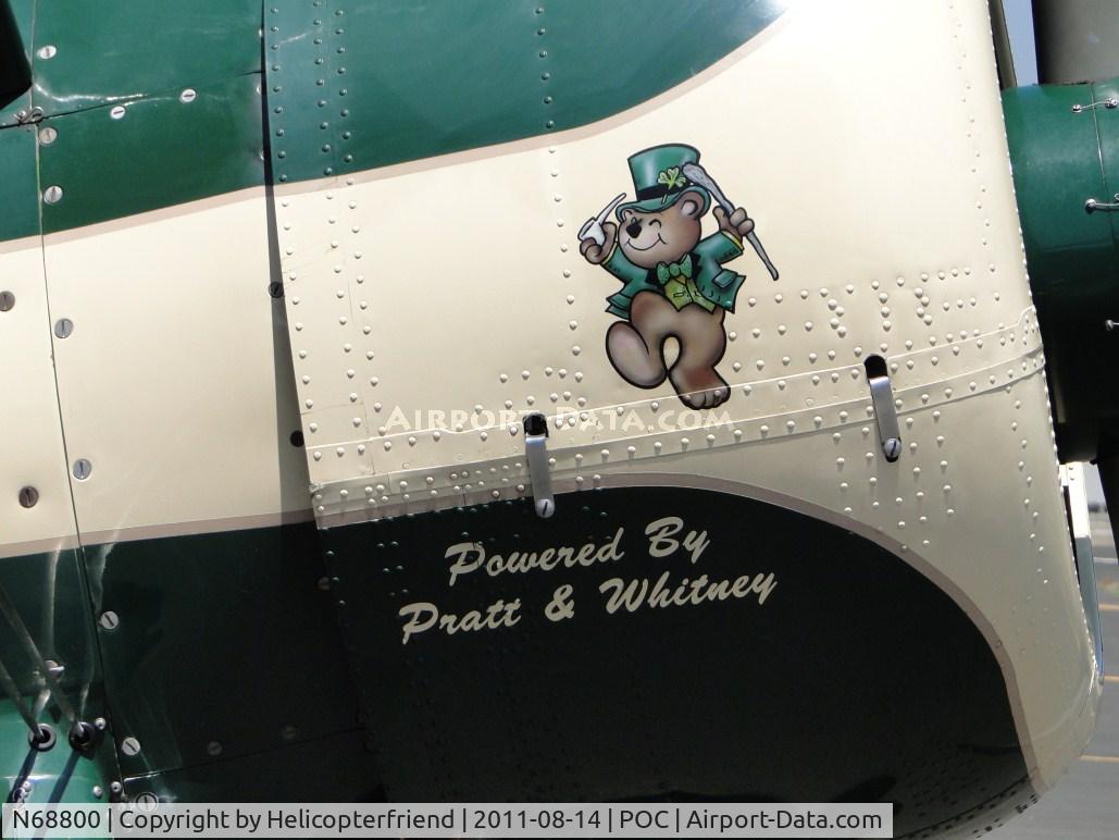 N68800, 1941 Boeing B75N1 C/N 75-1694, The Lil Leprechaun Bear is proud to announcce he is powered by Pratt & Whitney