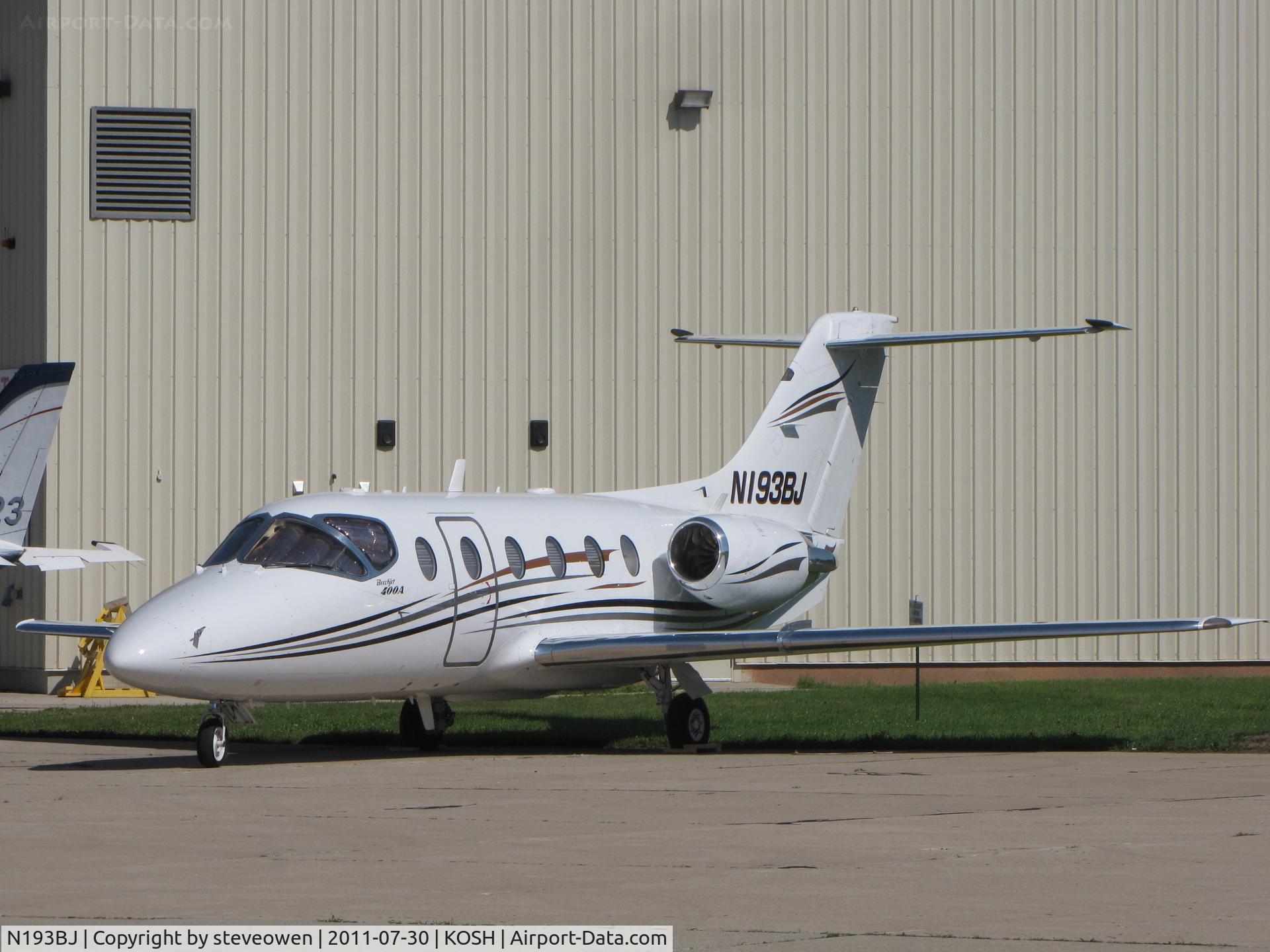 N193BJ, 1998 Raytheon Aircraft Company 400A C/N RK-193, Orion FBO ramp EAA 2011