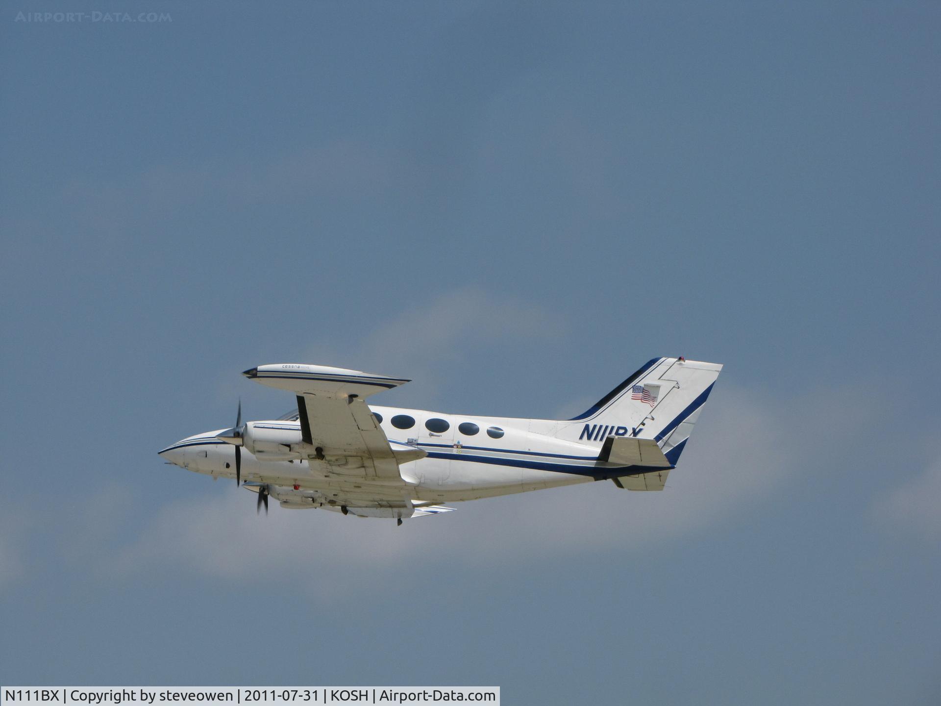 N111BX, 1972 Cessna 414 Chancellor Chancellor C/N 414-0368, departing Rwy 27 EAA 2011