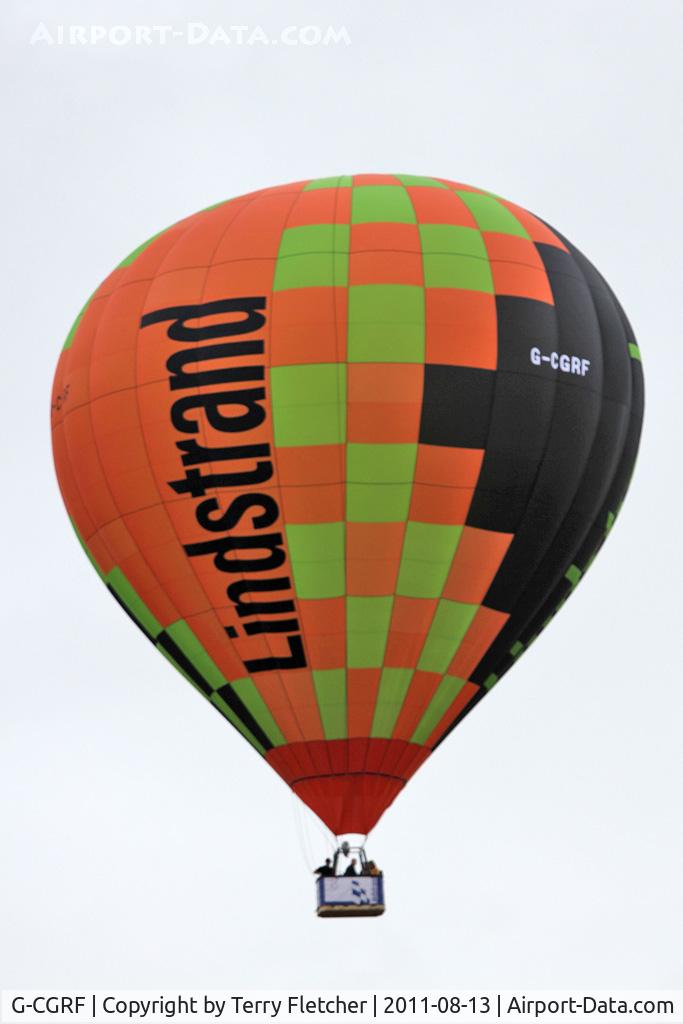 G-CGRF, 2010 LINDSTRAND HOT AIR BALLOONS LTD LBL 140A C/N 1327, 2011 Bristol Baloon Fiesta