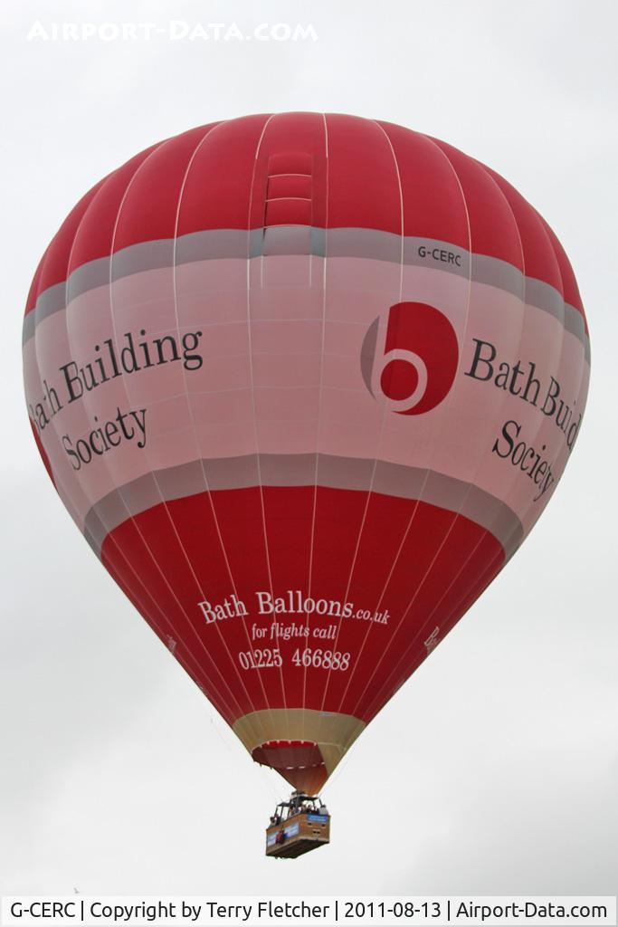 G-CERC, 2007 Cameron Balloons Z-350 C/N 11028, 2011 Bristol Ballon Fiesta