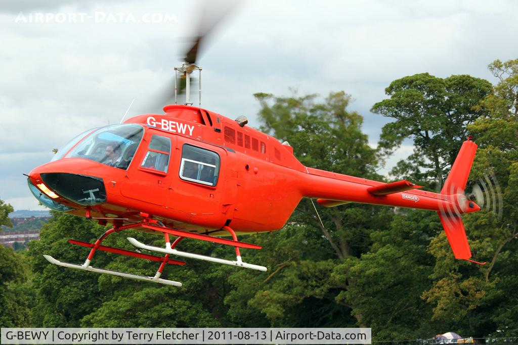 G-BEWY, 1969 Bell 206B JetRanger II C/N 348, 1969 Bell Helicopter Co BELL 206B, c/n: 348 giving pleasure rides at 2011 Bristol Balloon Fiesta