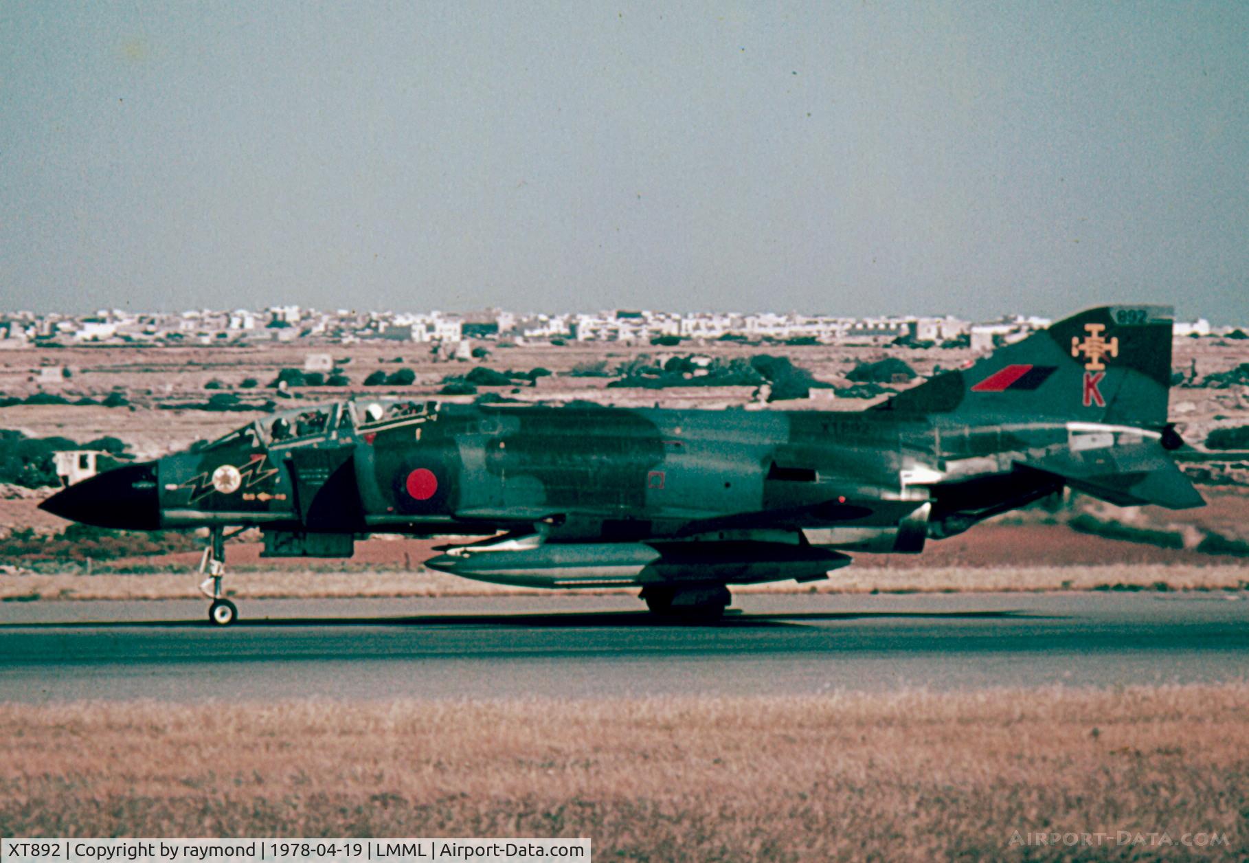 XT892, 1968 McDonnell Douglas Phantom FGR2 C/N 2285, Phantom FGR2 XT892/K 111Sqd RAF