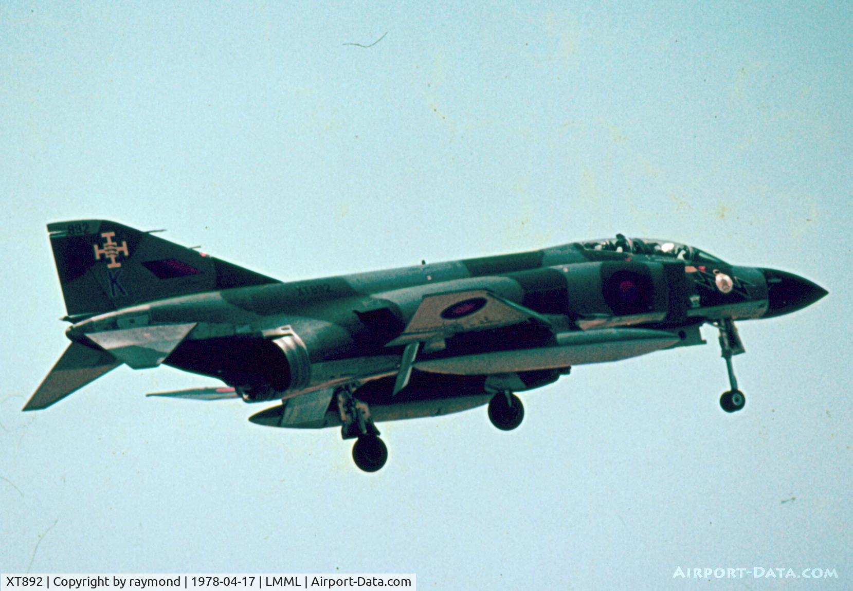 XT892, 1968 McDonnell Douglas Phantom FGR2 C/N 2285, Phantom XT892/K 111Sqd RAF