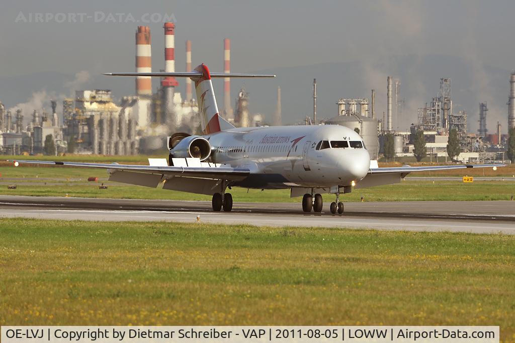 OE-LVJ, 1991 Fokker 100 (F-28-0100) C/N 11359, Austrian Arrows Fokker 100