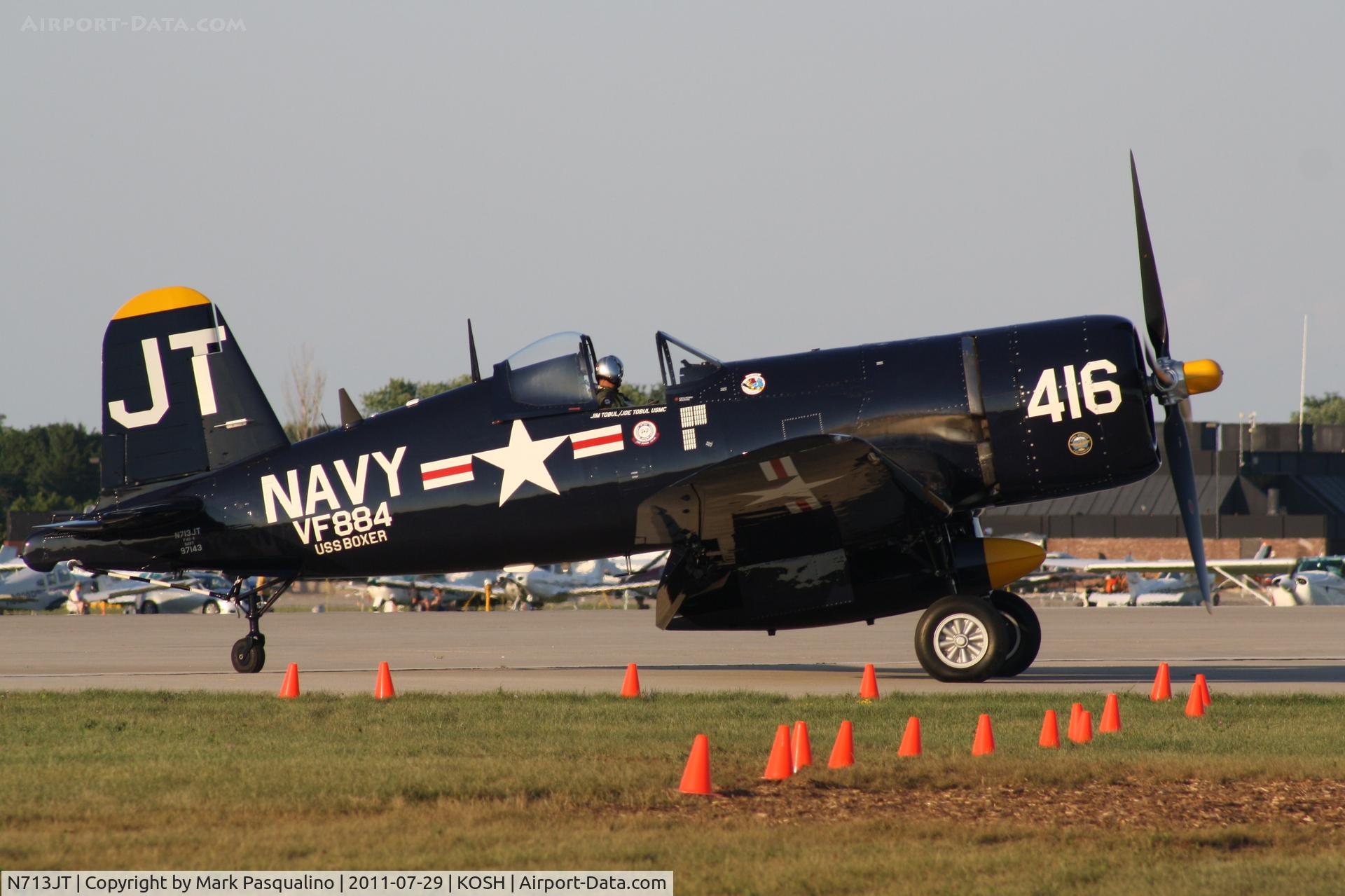 N713JT, 1945 Vought F4U-4B Corsair C/N 97143, Chance Vought  F4U-4