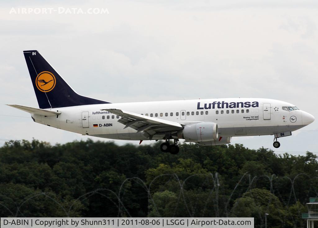D-ABIN, 1991 Boeing 737-530 C/N 24938, Landing rwy 23