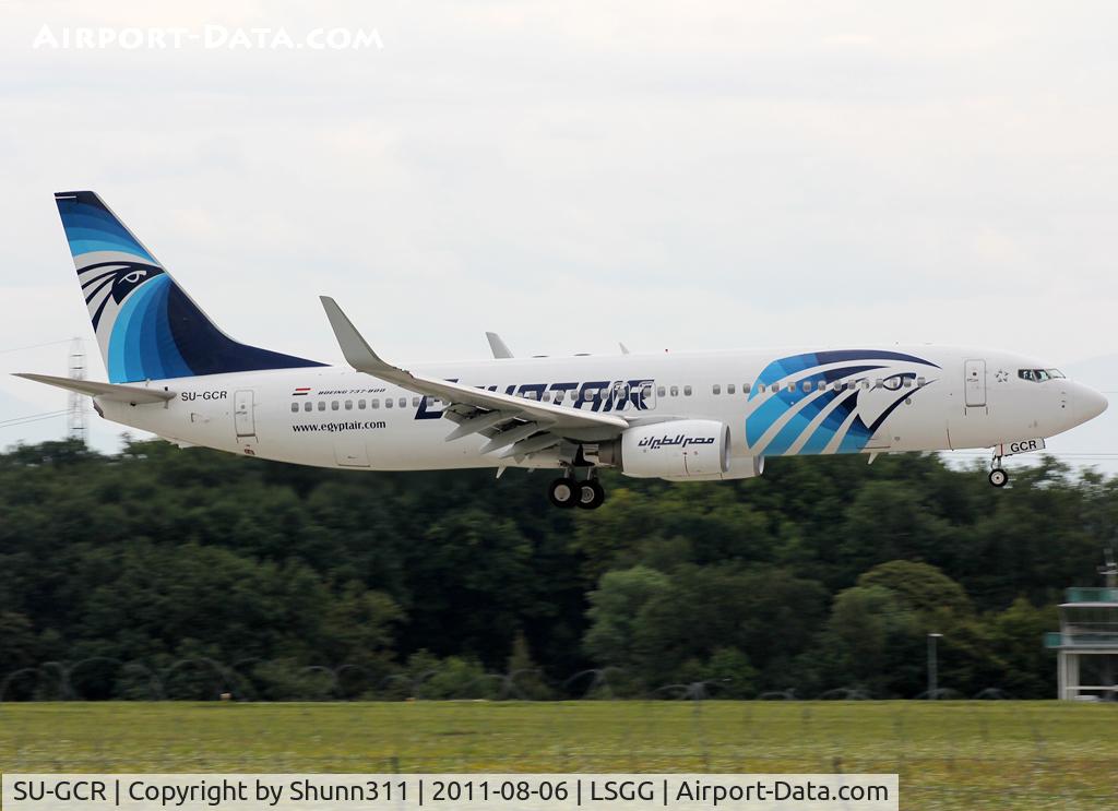 SU-GCR, 2009 Boeing 737-866 C/N 35562, Landing rwy 23