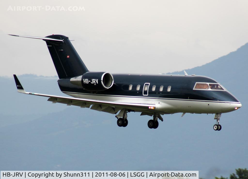 HB-JRV, 1988 Canadair Challenger 601-3A (CL-600-2B16) C/N 5035, Landing rwy 23