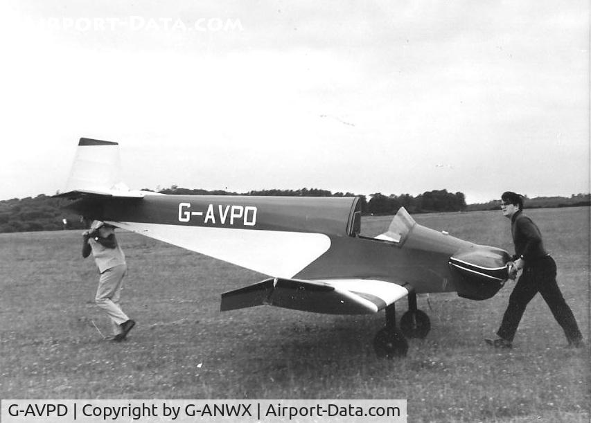 G-AVPD, 1969 Jodel D-9 Bebe C/N MAC1, Jodel Bebe seen at Booker in the 1960's