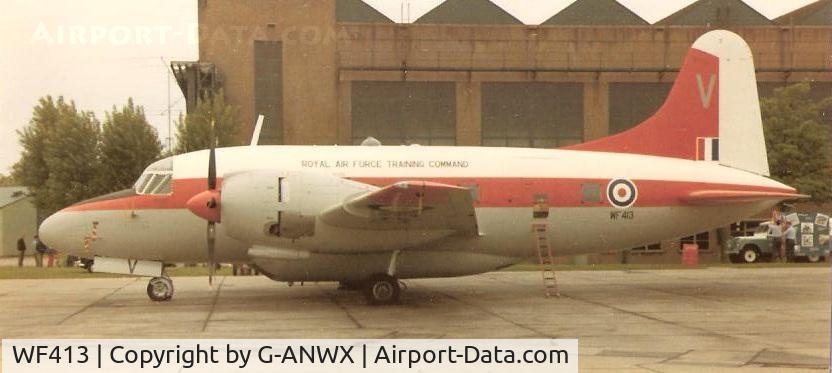 WF413, 1952 Vickers Varsity T.1 C/N 559, Red/white trainer colours