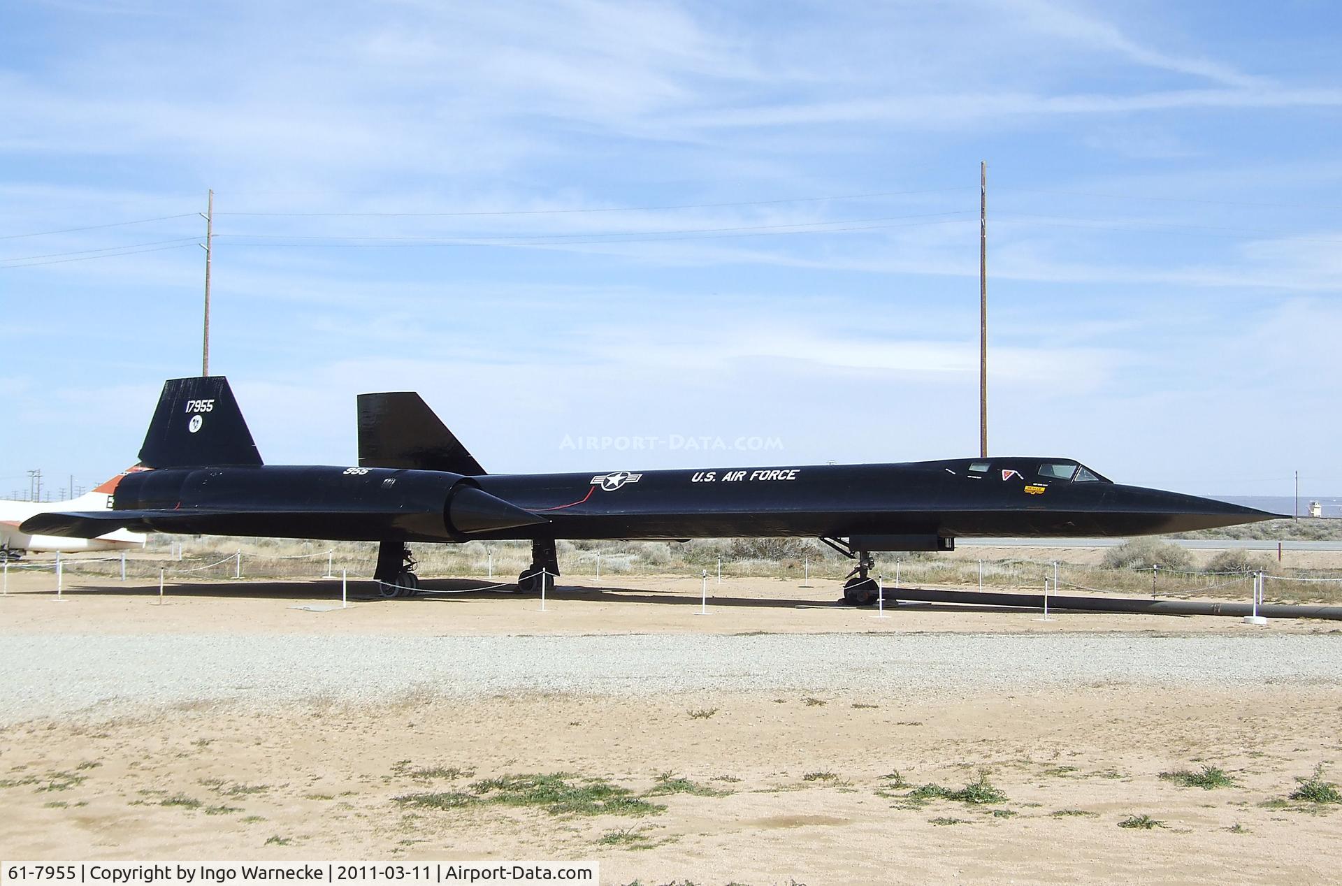 61-7955, 1961 Lockheed SR-71A Blackbird C/N 2006, Lockheed SR-71A Blackbird at the Air Force Flight Test Center Museum, Edwards AFB CA