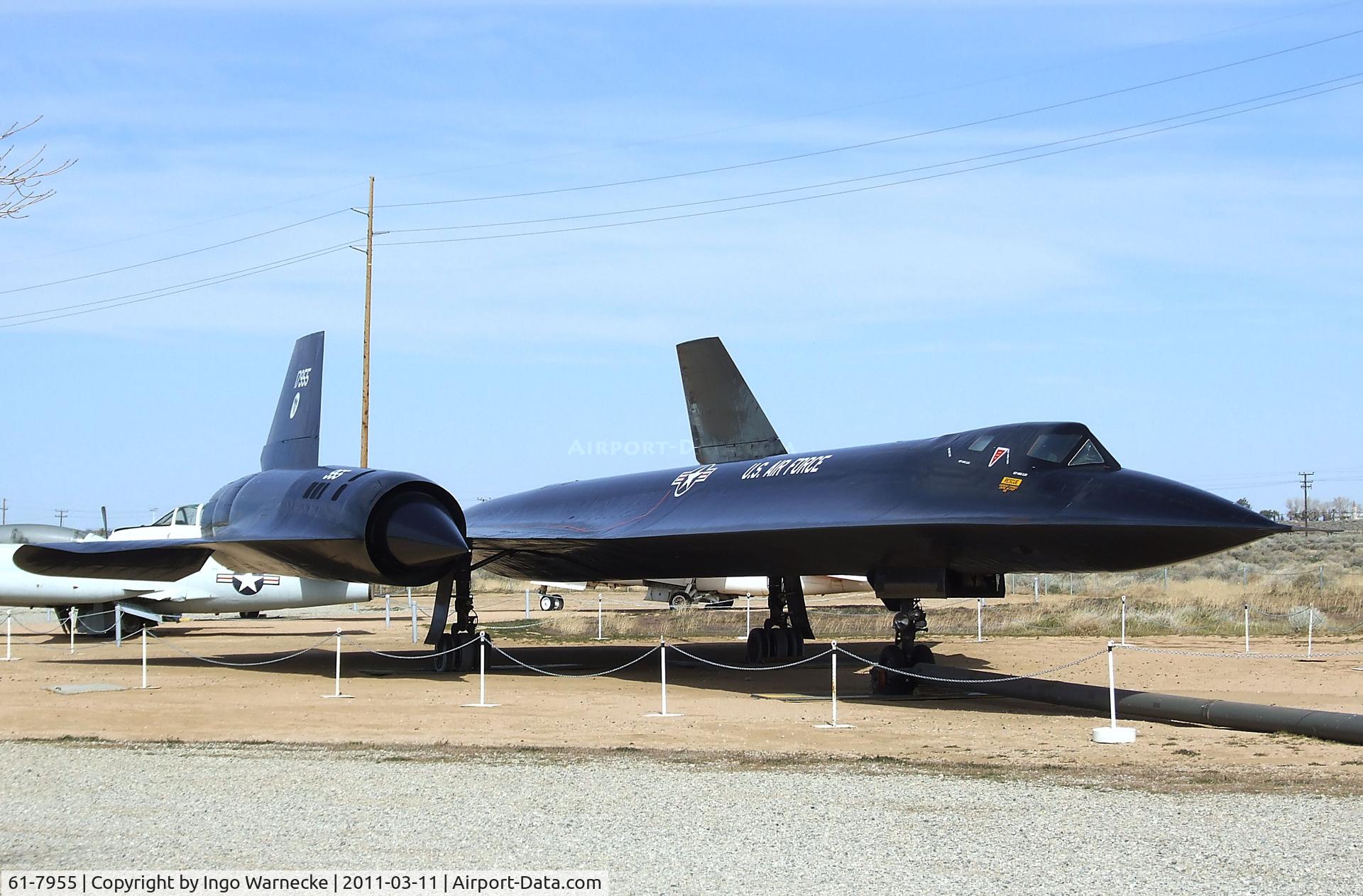 61-7955, 1961 Lockheed SR-71A Blackbird C/N 2006, Lockheed SR-71A Blackbird at the Air Force Flight Test Center Museum, Edwards AFB CA