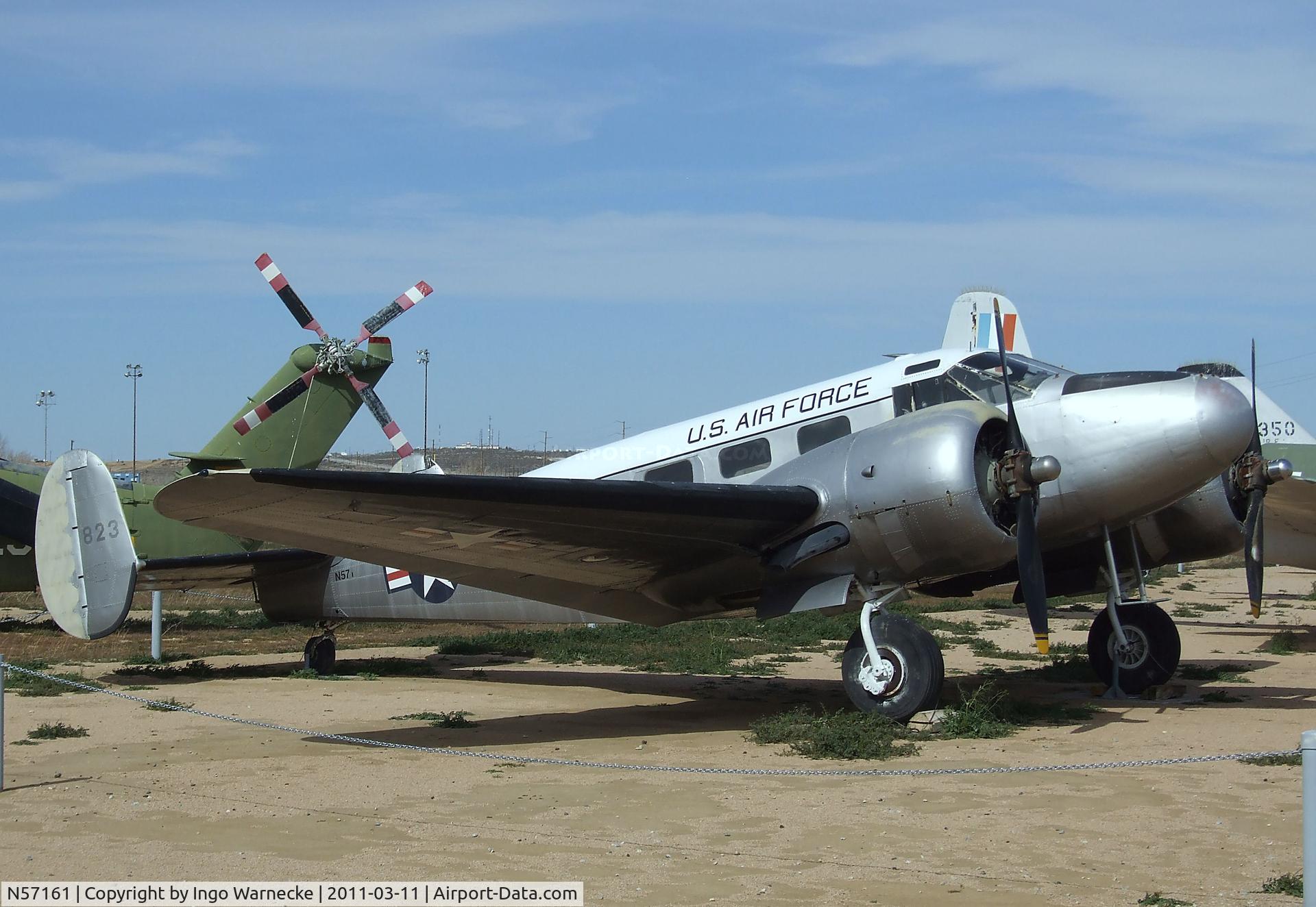 N57161, Beech UC-45J Expeditor C/N 67161, Beechcraft UC-45J Expeditor at the Air Force Flight Test Center Museum, Edwards AFB CA
