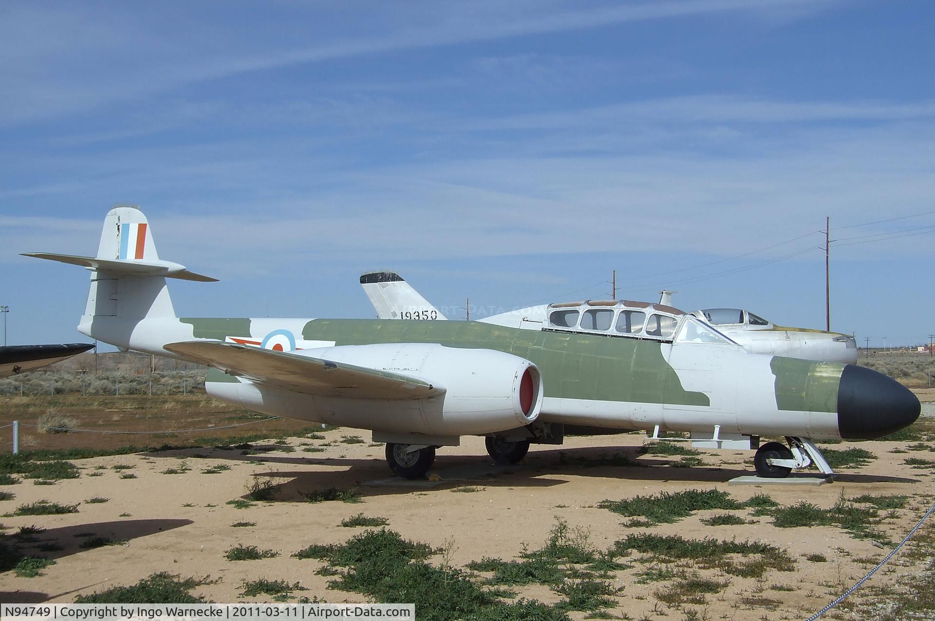 N94749, 1951 Gloster Meteor NF.11 C/N Not found N94749, Gloster Meteor NF11 / TT20 at the Air Force Flight Test Center Museum, Edwards AFB CA