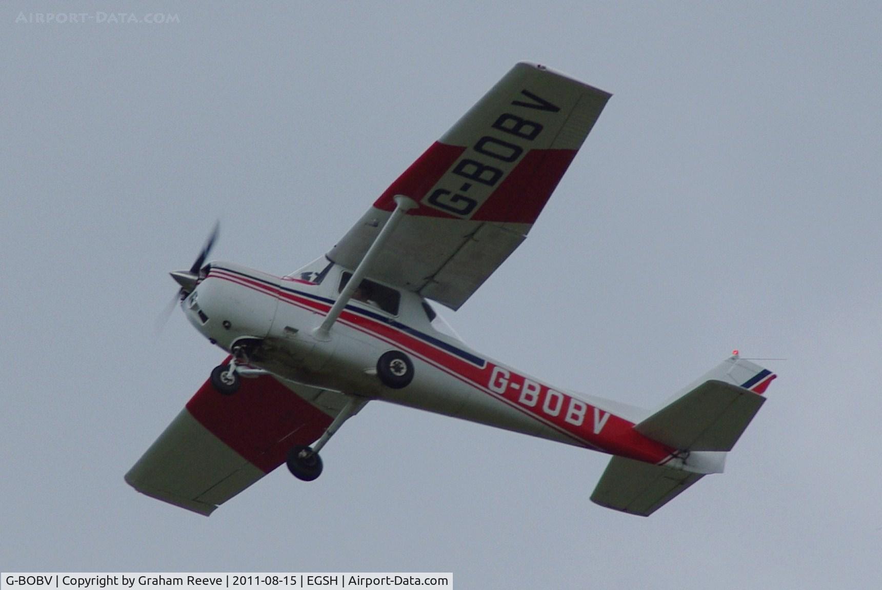 G-BOBV, 1977 Reims F150M C/N 1415, Departing Norwich.