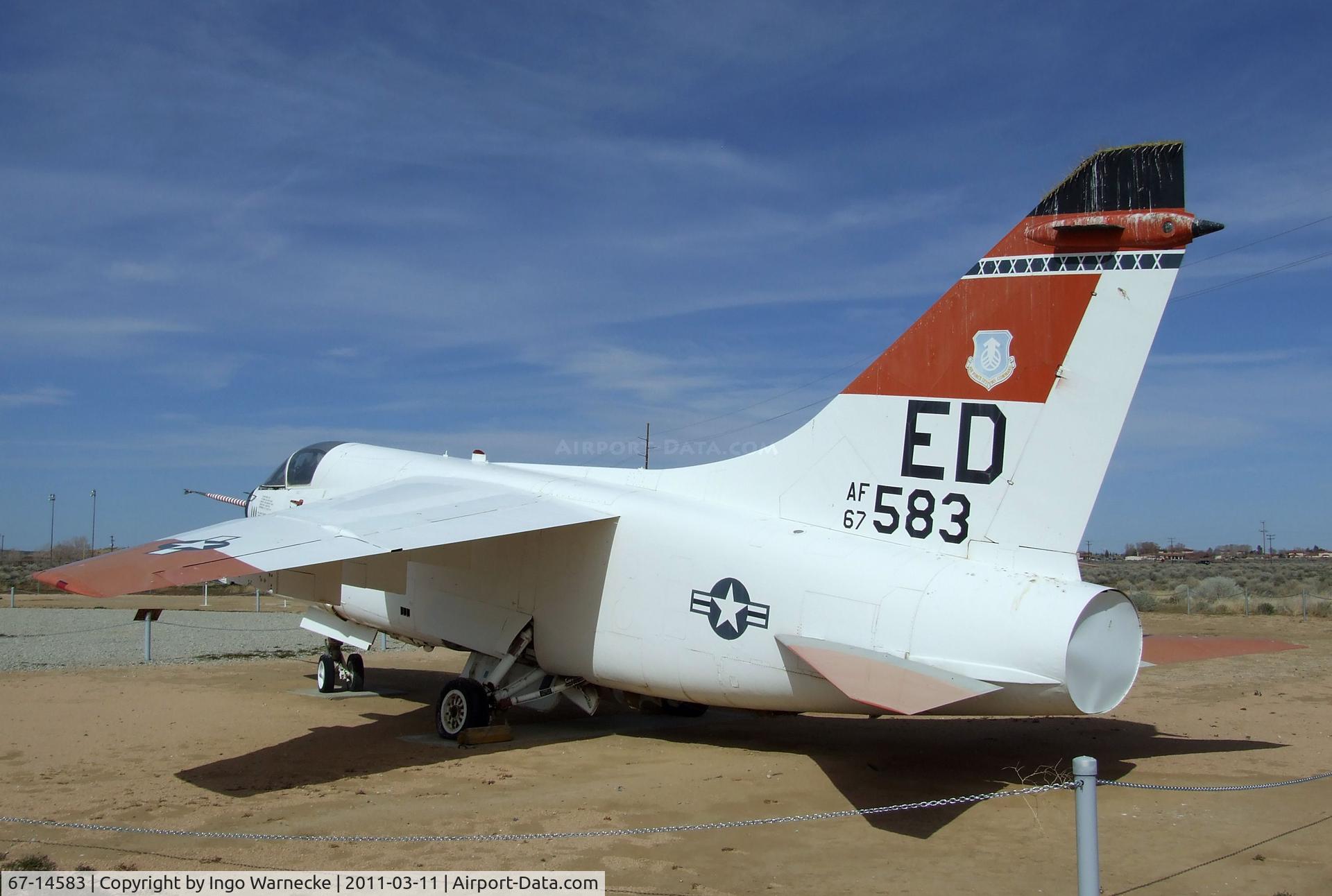 67-14583, LTV YA-7D Corsair II C/N D-002, LTV YA-7D Corsair II at the Air Force Flight Test Center Museum, Edwards AFB CA