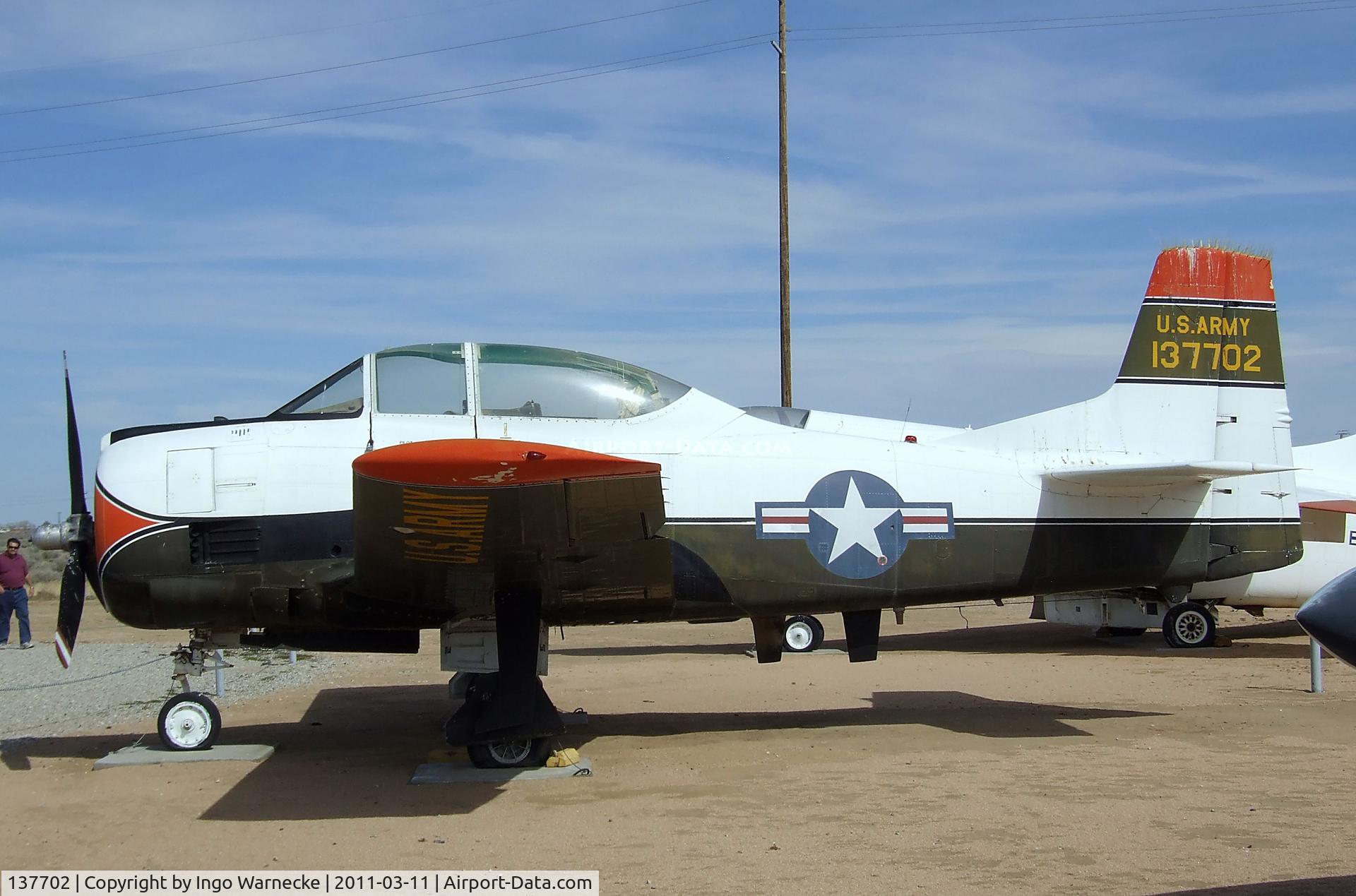 137702, North American T-28B Trojan C/N 200-65, North American T-28B Trojan at the Air Force Flight Test Center Museum, Edwards AFB CA