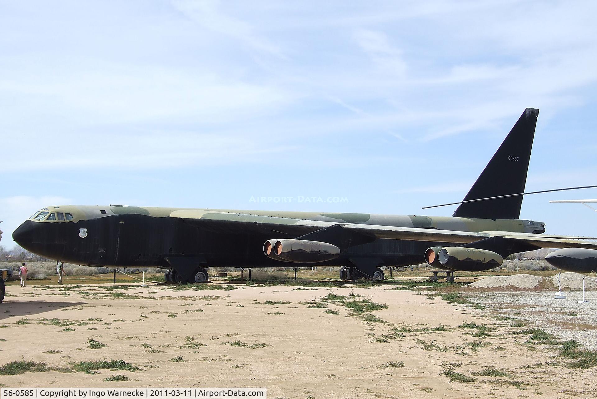 56-0585, 1956 Boeing B-52D Stratofortress C/N 17268, Boeing B-52D Stratofortress at the Air Force Flight Test Center Museum, Edwards AFB CA