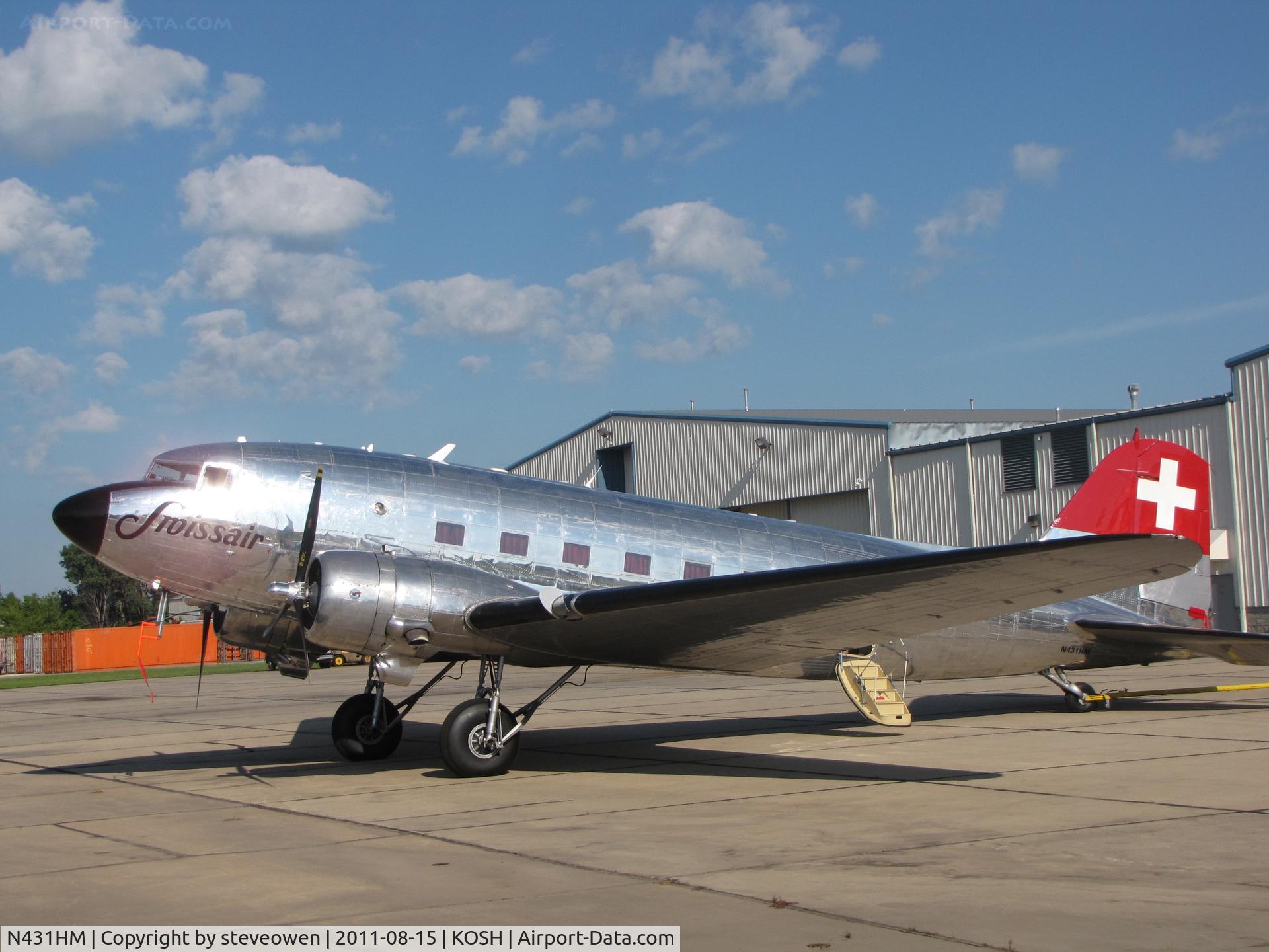 N431HM, 1943 Douglas DC-3C-S1C3G (C-47A) C/N 9995, @ Basler Turbo conversion after overhaul..Formaly HB-ISC