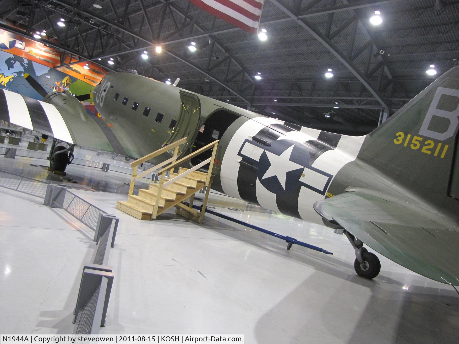 N1944A, 1944 Douglas DC3C-S1C3G (C-47A) C/N 19677, after it's trans-atlantic flight from the UK Now in the EAA Museum Oshkosh WI
