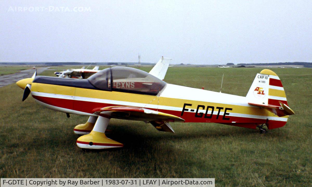 F-GDTE, 1983 Mudry CAP-10B/K C/N 185, Mudry CAP-10B [185] Amiens-Glisy~F 31/07/1983