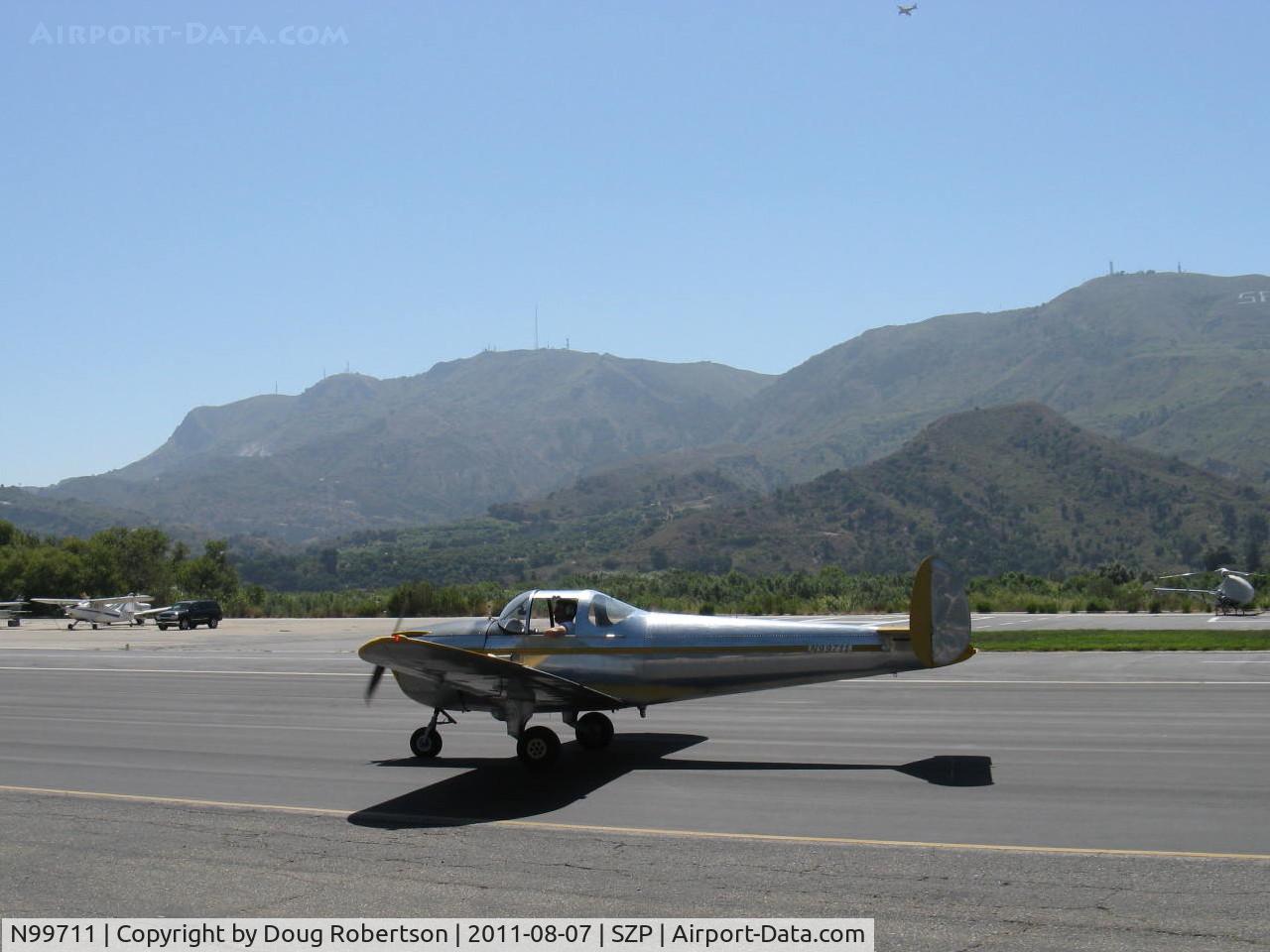 N99711, 1946 Erco 415D Ercoupe C/N 2334, 1946 ERCO Ercoupe 415-D, Continental O-200 100 Hp upgrade, Herm taxying