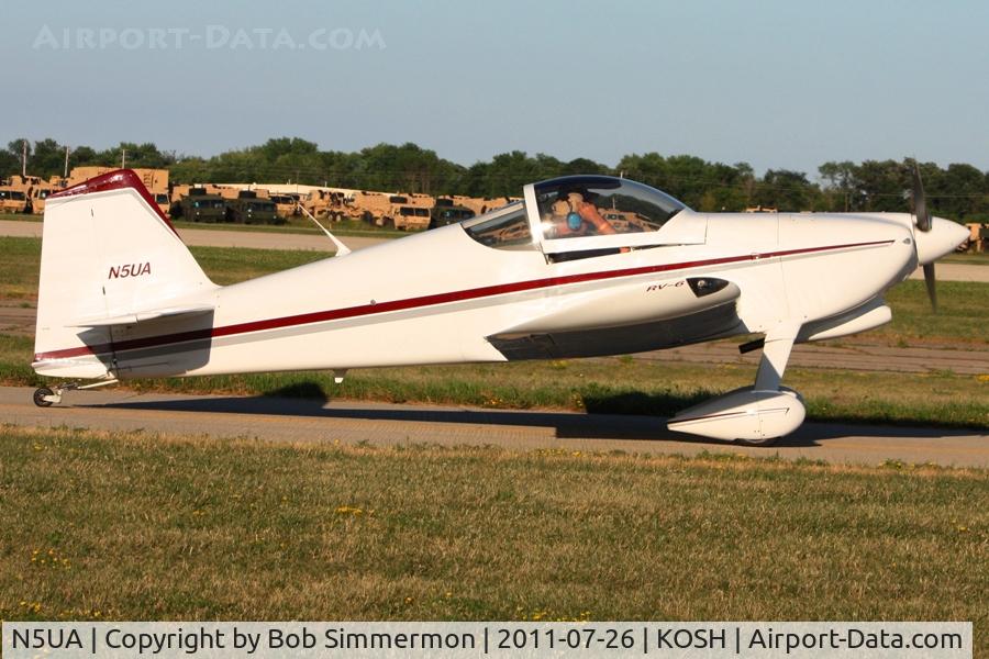 N5UA, 2001 Vans RV-6 C/N 25103, Departing Airventure 2011.