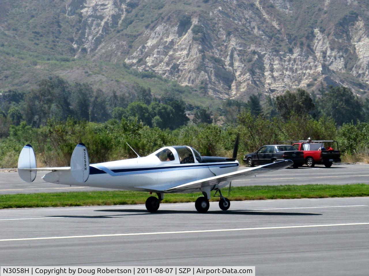 N3058H, 1946 Erco 415C Ercoupe C/N 3683, 1946 ERCO Ercoupe 415-C, Conttinental C85 85 Hp, landing roll Rwy 22