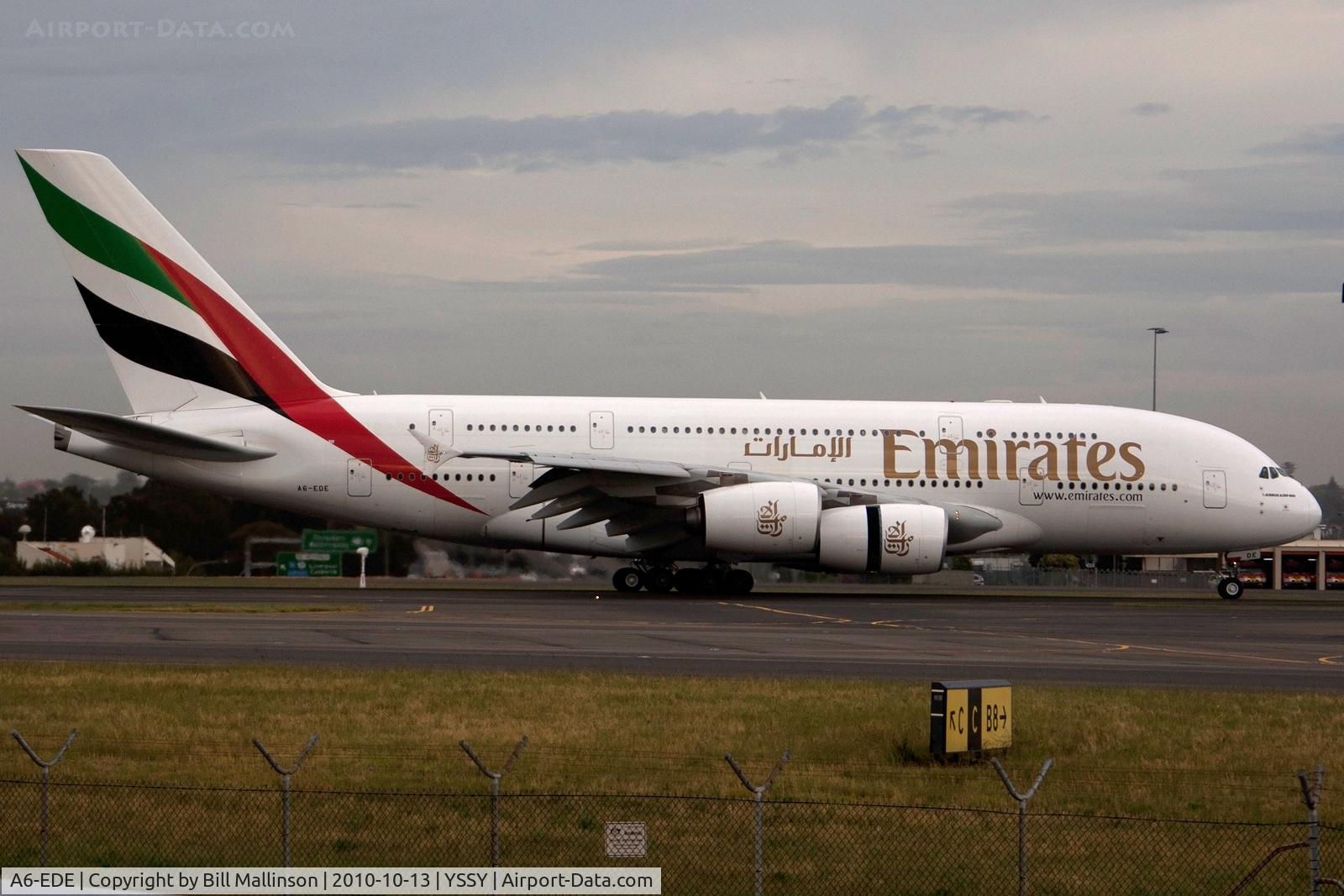 A6-EDE, 2008 Airbus A380-861 C/N 017, arriving from DBX