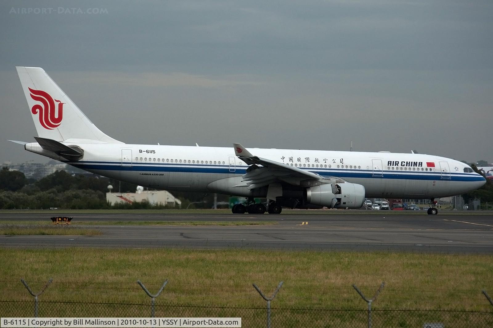 B-6115, 2008 Airbus A330-243 C/N 909, down on 34L, now taxiing to terminal