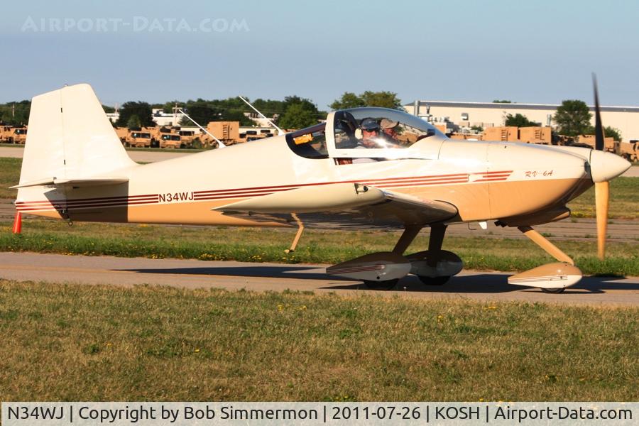 N34WJ, 1994 Vans RV-6A C/N 20493, Departing Airventure 2011.
