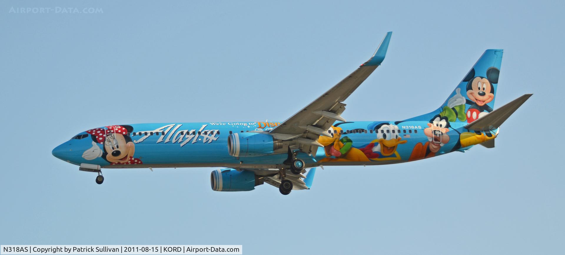 N318AS, 2003 Boeing 737-990 C/N 30018, 'We're going to Disneyland' paint scheme