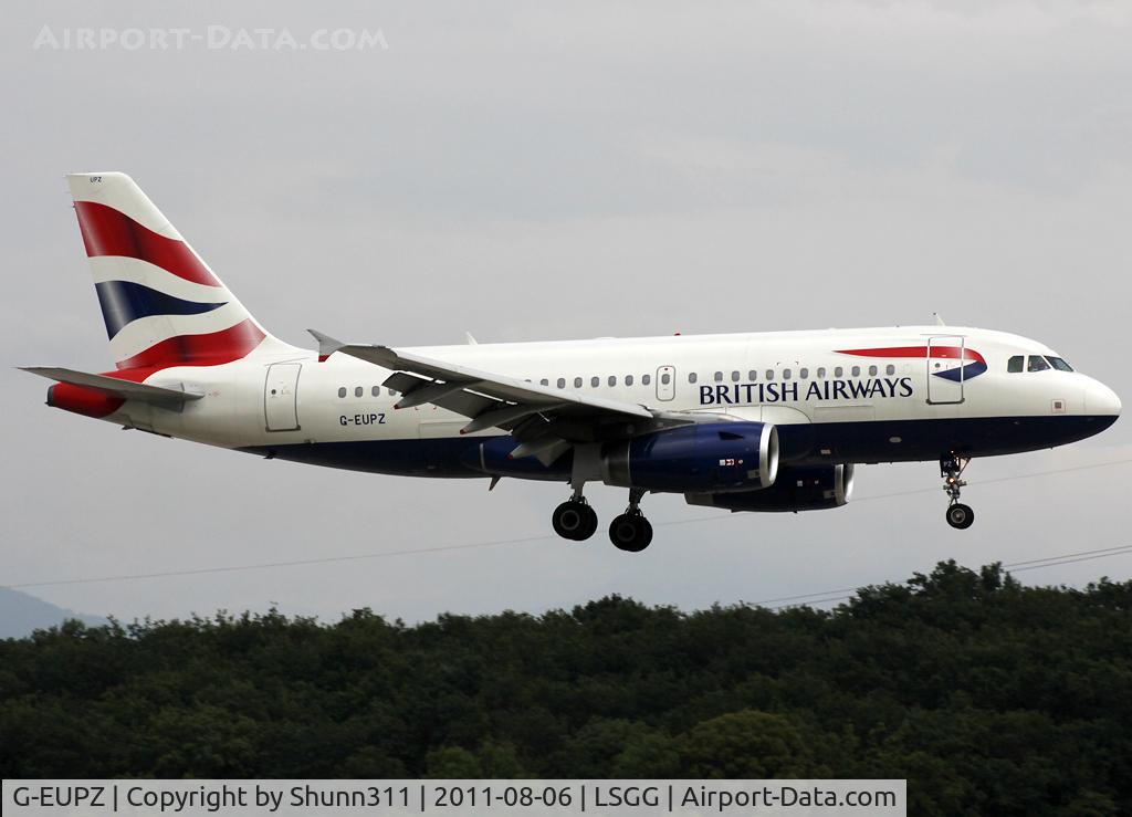 G-EUPZ, 2001 Airbus A319-131 C/N 1510, Landing rwy 23